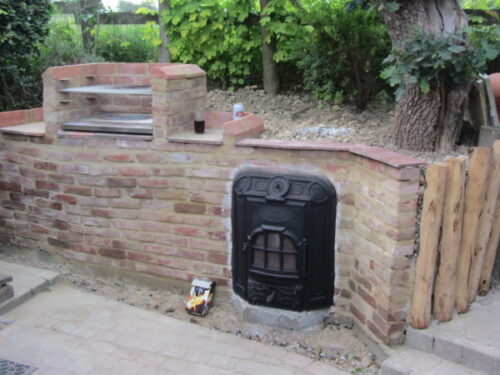 French Stove and Reclaimed Bricks